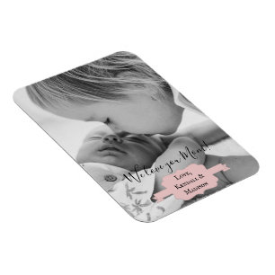 Flexible Pink minimaliste photo Magnet de la fête des mères