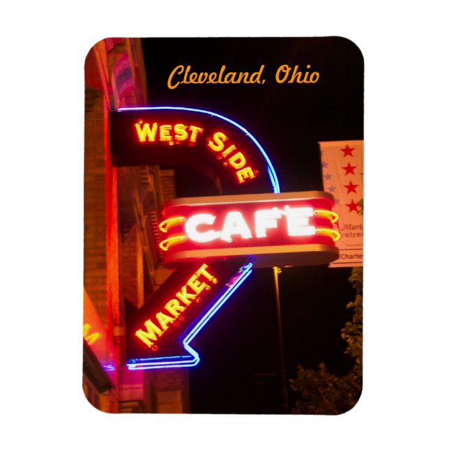 Flexible Plaque café Neon Marché Flexi Magnet (Vertical)