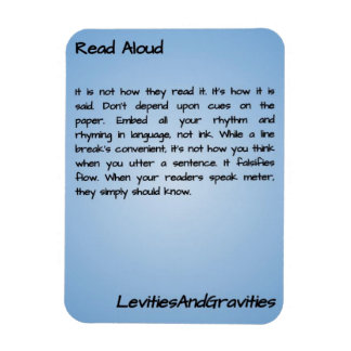 Flexible Poem Magnet de cuisine - Lire à haute voix