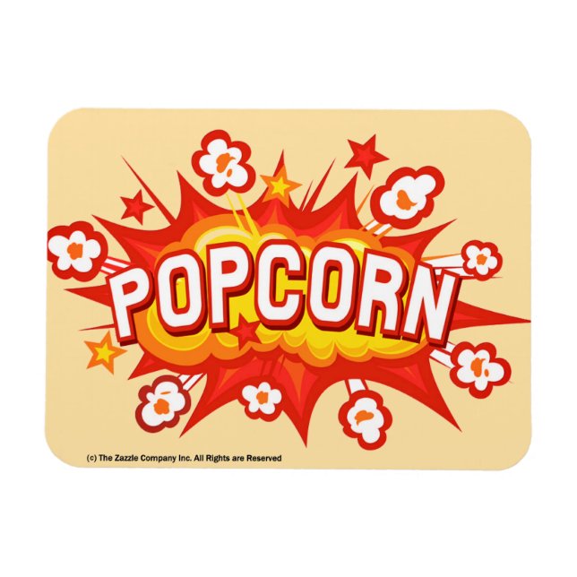 Flexible POPCORN! Movie Magnet  (Horizontal)