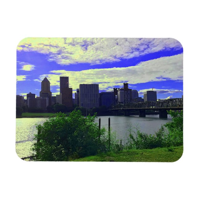 Flexible Portland, Oregon Skyline #2 Magnet (Horizontal)