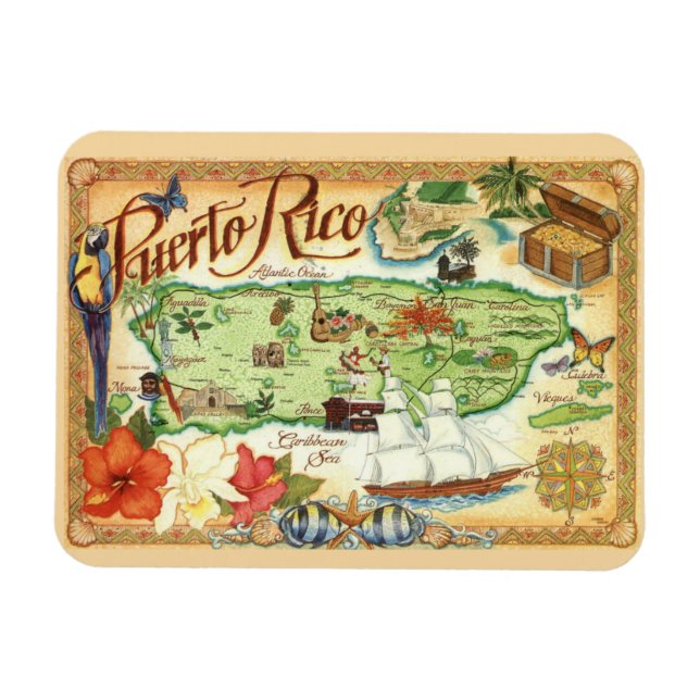 Flexible Porto Rico Magnet (Horizontal)