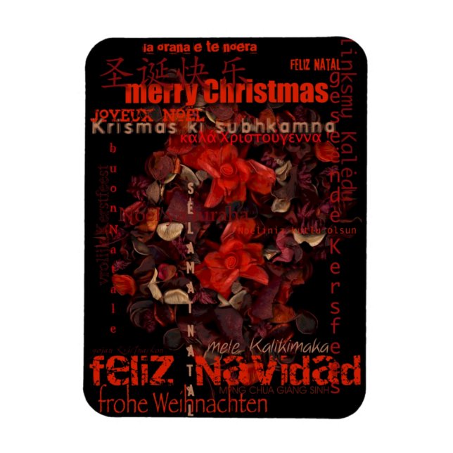 Flexible Potpourri Monde Noël Navidad Noel P Magnet (Vertical)
