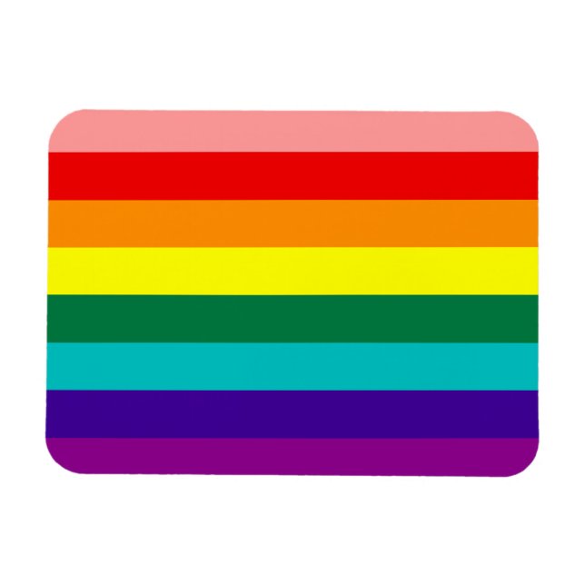 Flexible Premier drapeau Gay pride arc-en-ciel Magnet Premi (Horizontal)