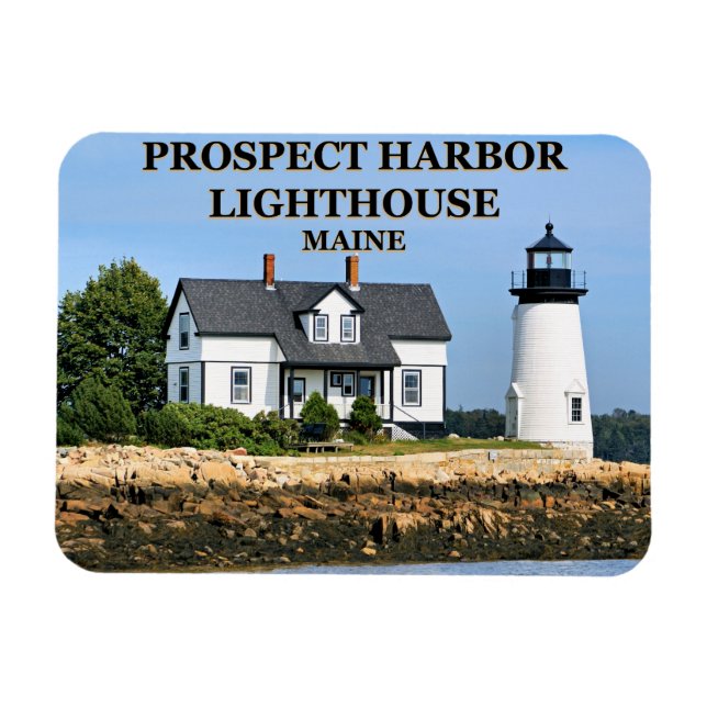 Flexible Prospect Harbour Lighthouse, Maine Photo Magnet (Horizontal)