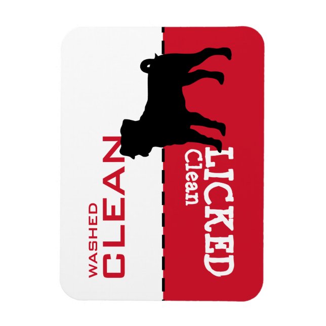 Flexible Pug Dishwasher Customizable Your Words Magnet Sign (Vertical)