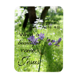 Flexible Purple Fleur sauvage Bible Verse Magnet