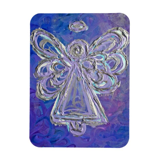 Flexible Purple Guardian Angel Personnalisé Magnet Art Pein (Vertical)