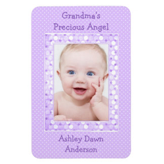 Flexible Purple Polka Dot Baby Magnet Modèle photo
