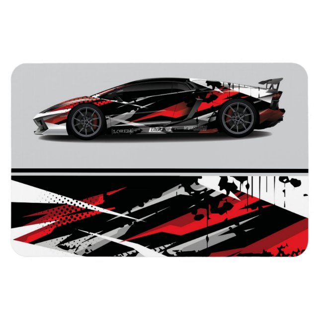 Flexible Race Car Magnet (Horizontal)