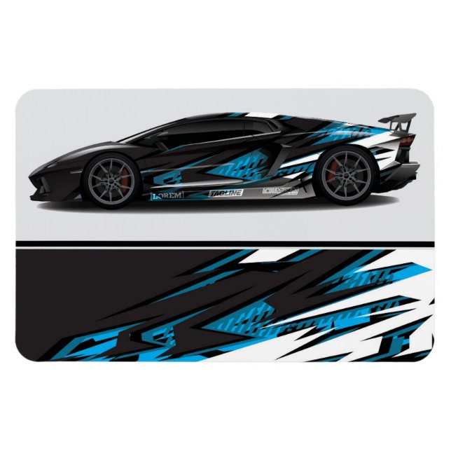 Flexible Race Car Magnet (Horizontal)