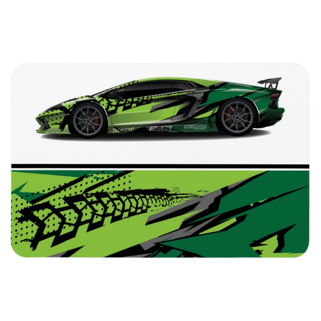 Flexible Race Car Magnet (Horizontal)