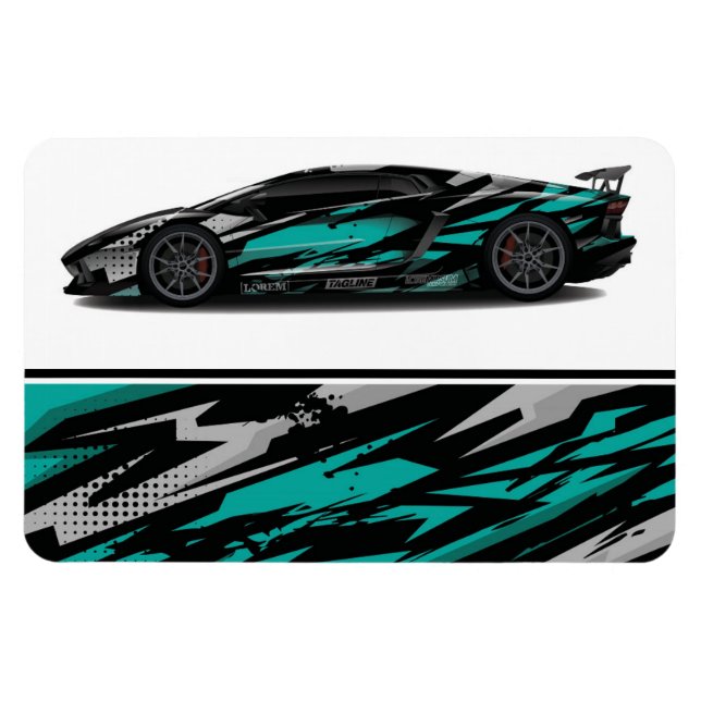 Flexible Race Car Magnet (Horizontal)
