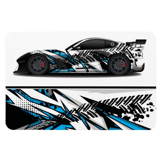 Flexible Race Car Magnet (Horizontal)