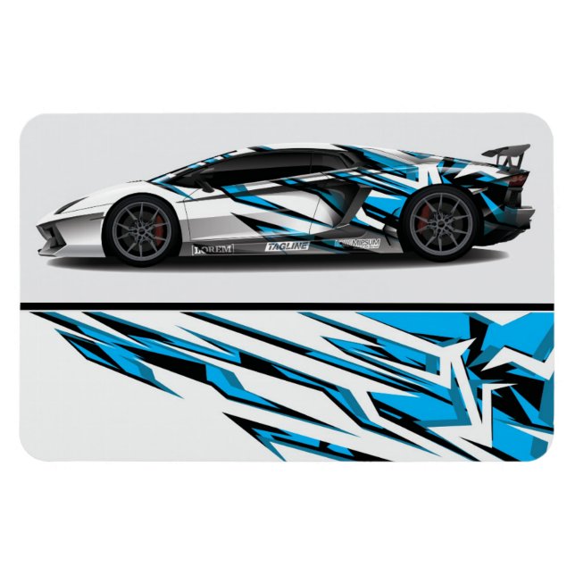 Flexible Race Car Magnet (Horizontal)