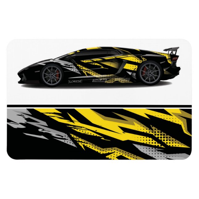 Flexible Race Car Magnet (Horizontal)