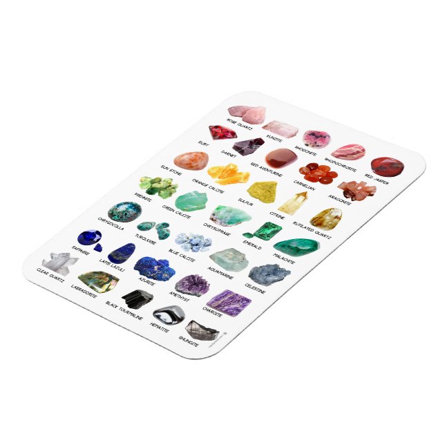 Flexible Rainbow Rock Crystal Collection Gemstone Magnet (Côté Gauche)