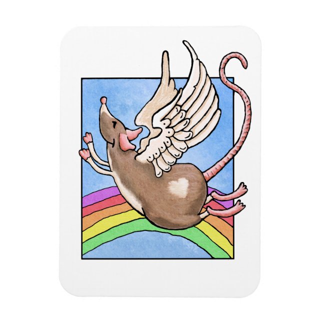 Flexible Rat Angel Magnet (Vertical)
