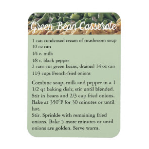 Flexible Recette "Green Bean Casserole" Magnet Fridge