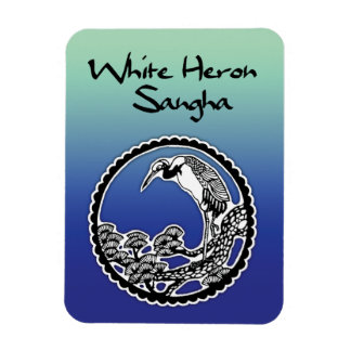 Flexible Réfrigérateur Héron Blanc Sangha Magnet 3x4"