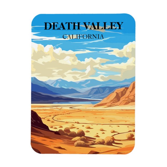 Flexible Retro Death Valley California Travel Magnet (Vertical)