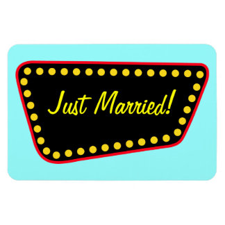 Flexible Retro Juste Marié Magnet