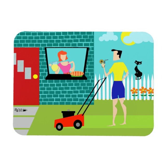 Flexible Retro samedi matin Flexi Magnet (Horizontal)