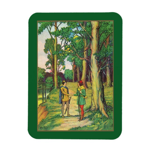 Flexible Robin Hood And Little John Magnet (Vertical)