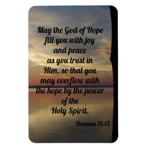 Flexible Romans 15:13 Magnet du réfrigérateur