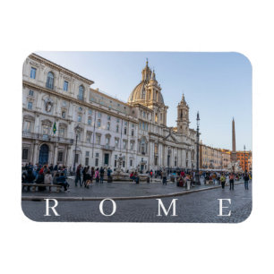 Flexible Rome Piazza Navona fridge magnet