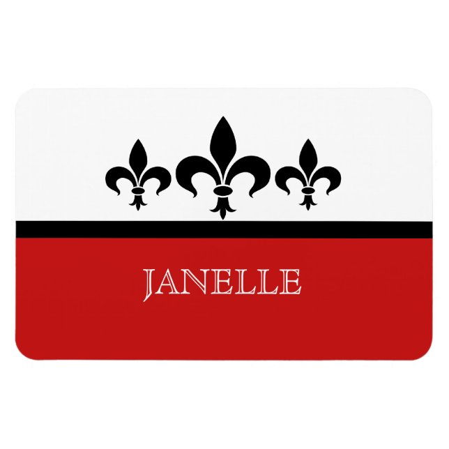Flexible Rouge Swanky Fleur De Lis Flexi Magnet (Horizontal)