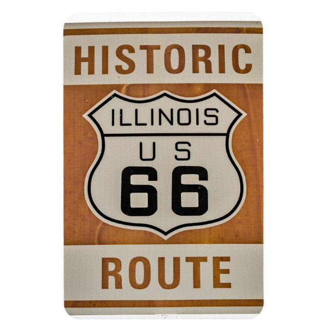 Flexible Route historique 66 en Illinois Magnet (Vertical)