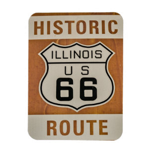 Flexible Route historique 66 en Illinois Magnet