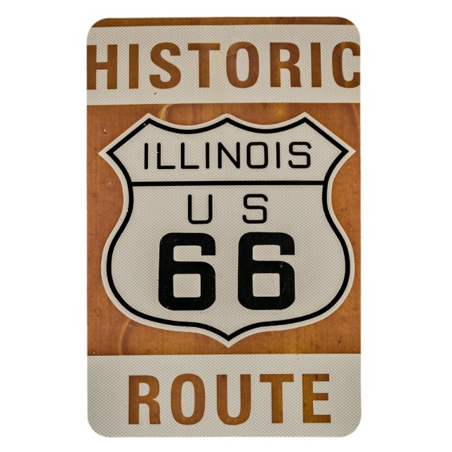 Flexible Route historique 66 en Illinois Magnet (Vertical)
