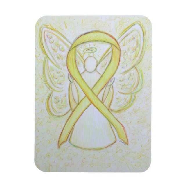 Flexible Ruban de sensibilisation jaune Angel Magnet d'art (Vertical)