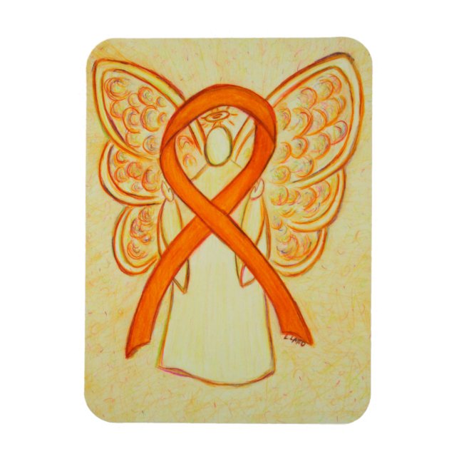 Flexible Ruban de sensibilisation orange Angel Magnet d'art (Vertical)