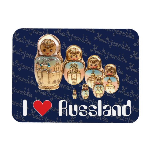 Flexible Russie - Russia Babouchka - Matrjoschka Magnet (Horizontal)