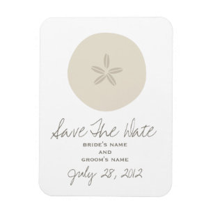 Flexible Sable Dollar Mariage Enregistrer La Date Magnet