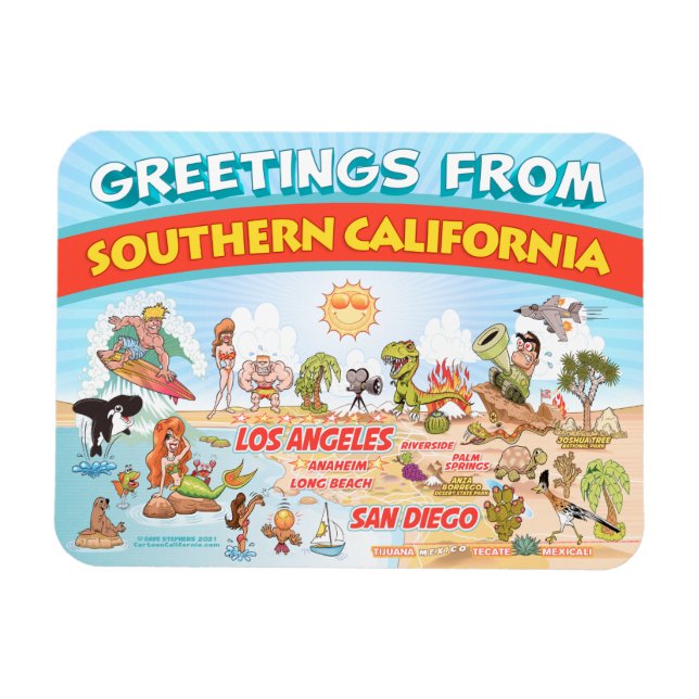 Flexible Salutations de Southern California Magnet (Horizontal)