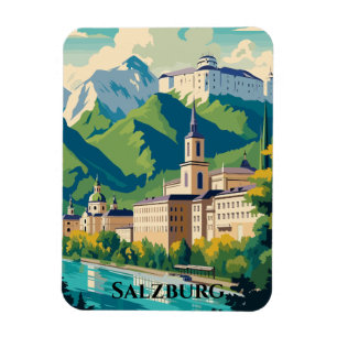 Flexible Salzbourg Autriche Carte postale Magnet de voyage