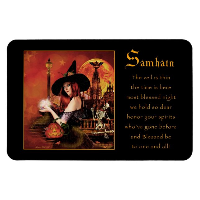 Flexible Samhain Magical Witch Magnet (Horizontal)