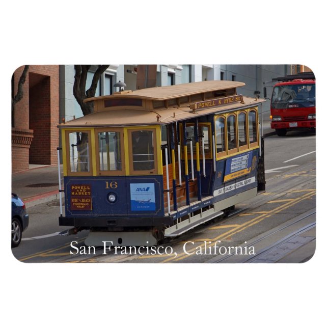 Flexible San Francisco Cable Car Premium Flexi Magnet (Horizontal)