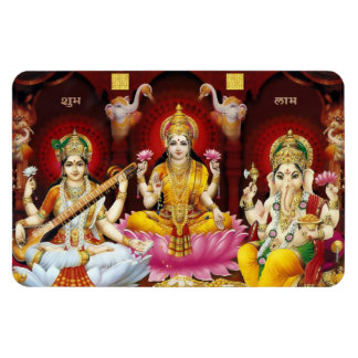 Flexible Saraswati, Lakshmi & Ganesha Flexi Magnet