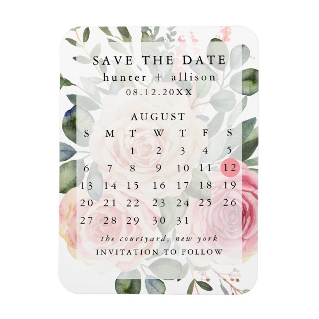 Flexible Save the date | Magnet | Calendrier (Vertical)