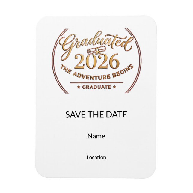 Flexible Save the Date Magnet / Imán Graduación (Vertical)