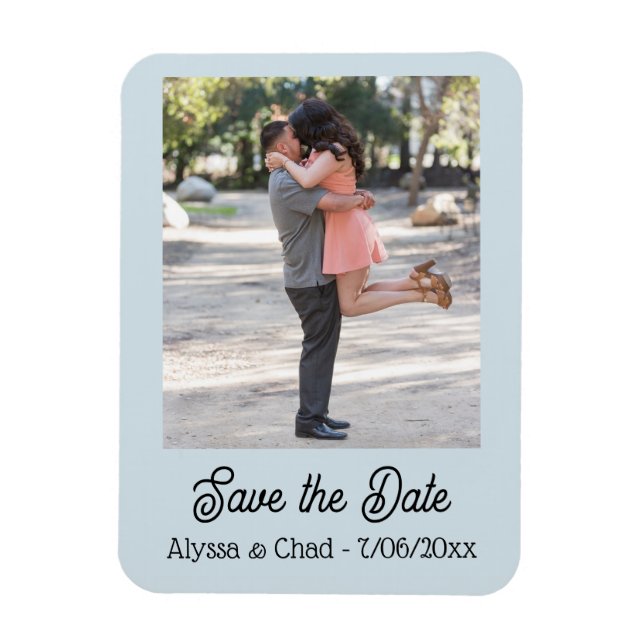 Flexible Save the date magnet personalized photo (Vertical)