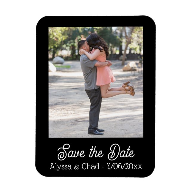 Flexible Save the date magnet personalized photo (Vertical)