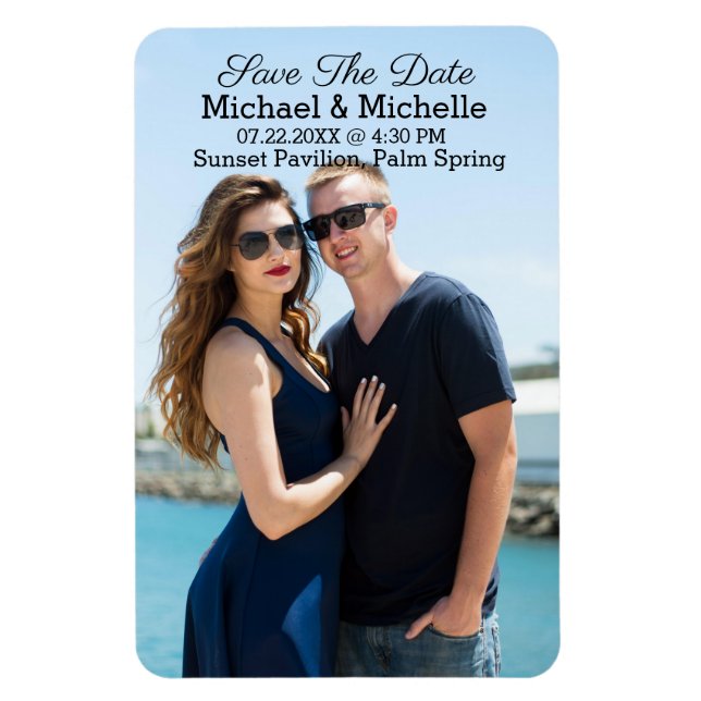 Flexible Save The Date of Our Wedding Magnet (Vertical)
