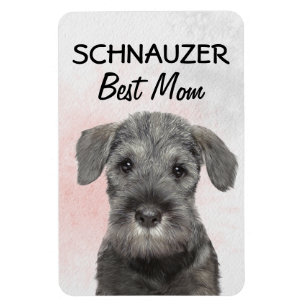 Flexible Schnauzer Best Mom Magnet