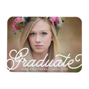 Flexible Script Boho   Magnet de graduation